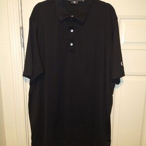 Footjoy FJ Black Short Sleeve Golf Polo Shirt Men's sz 2XL W/Logo.